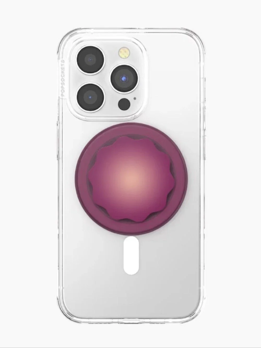 Popsocket - Molded Flower Red Wine MAGSAFE Round PopGrip
